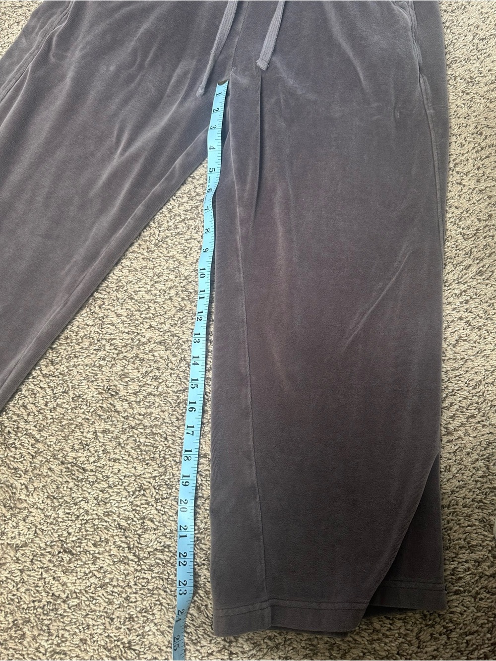 Pact 100% Organic Cotton Velour Brown Gray Lounge Pants Large - Picture 3 of 6